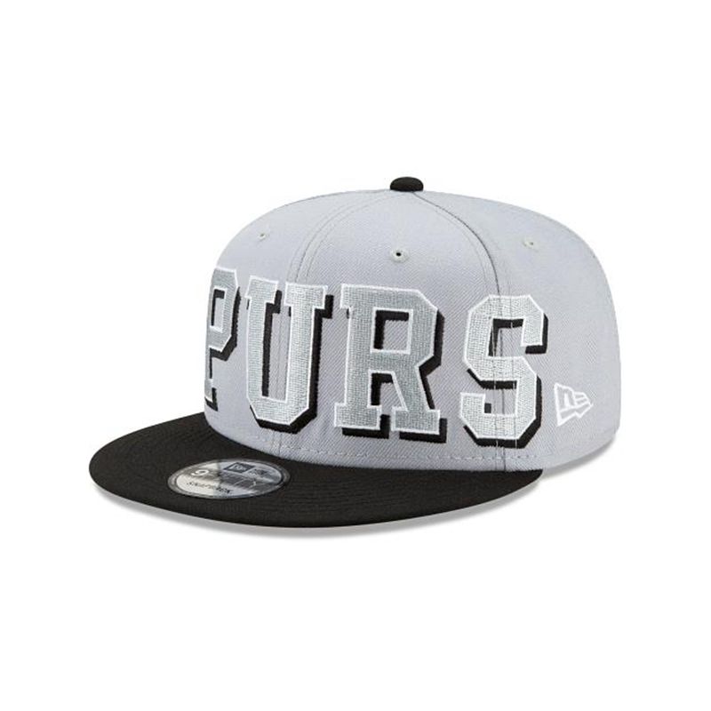 NBA San Antonio Spurs Block Font 9Fifty Snapback (NPB5110) - Black New Era Caps